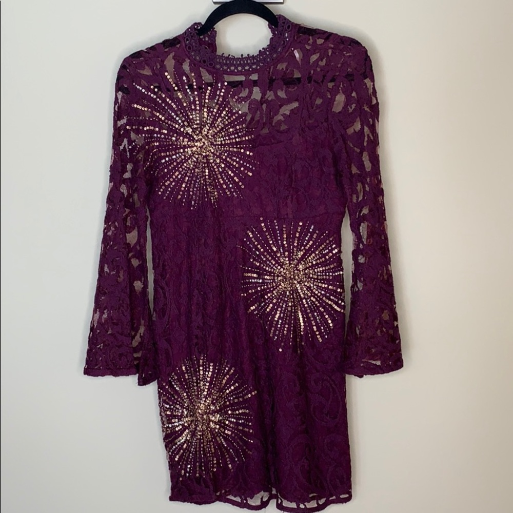 Free people tunic dress with sequins